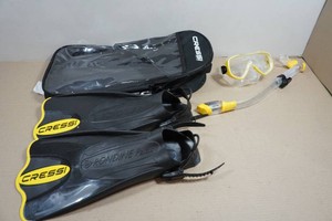 Cressi Adult Rondine Palau Fin Snorkel Set - Fin Size ML