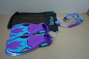 Cressi Blulove Kids Snorkel Set - Fin Size LXL