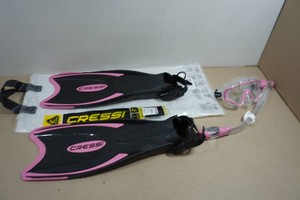 Cressi Adult Rondine Palau Fin Snorkel Set - Fin Size XSS