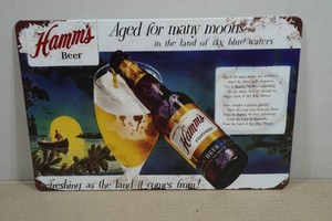Vintage Style Metal Sign - Hamms Beer