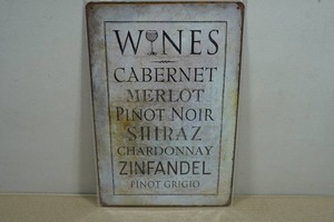 Vintage Style Metal Sign - Wines