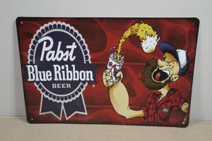 Vintage Style Metal Sign - Pabst Blue Ribbon Beer