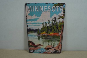 Vintage Style Metal Sign - Minnesota