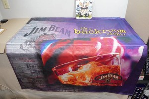 Vintage Style Hamms Beer Metal Sign and Jim Beam Banner