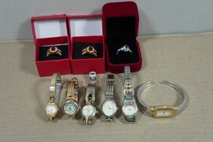 Gold & Silver Tone Rings and Vintage Watches