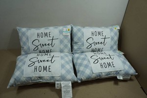 4 Decorative Throw Pillows -12x18 Home Sweet Home