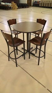 Tall Round Table with 4 Chairs (Set 3 of 4)
