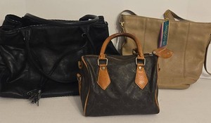 Lot of Assorted Handbags Leather Tote Shoulder Satchel Michael Steven
