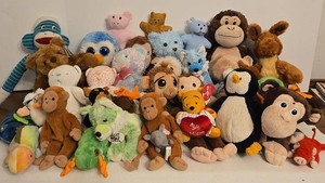 Lot of Assorted Plush Stuffed Animals Teddy Bears Monkeys & More