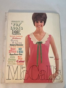 McCalls Magazine February 1965 Pop Looks Vintage Sewing Fashion Issue Front Missing
