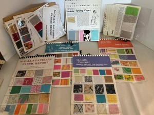 Vintage McCalls Patterns Fabric Report Sample Book Lot 1965-1967