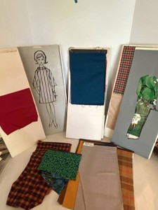 Vintage McCalls Singer Fabric Sample Book & Fashion Display Cards