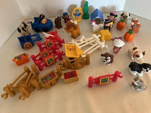 Fisher-Price Little People Farm Animals Figures Fences Accessory Lot
