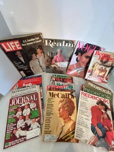 Vintage 1960s -1980s Womens Magazines Lot Life Vogue McCalls Redbook Family Circle
