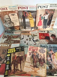 Lot of Vintage 1960s Saturday Evening Post Better Homes True West Magazines