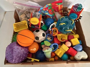 Lot of Assorted Baby Toddler Sensory Toys Balls Blocks Teethers