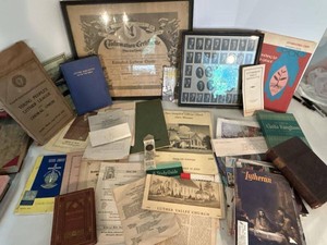 Lot of Vintage Lutheran Church Books Pamphlets Framed Memorabilia