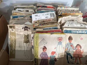 Vintage Sewing Pattern Box Lot Simplicity McCalls Mixed Garment Styles