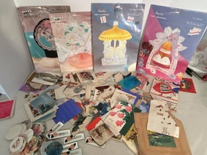 Vintage Paper Ephemera Lot Greeting Cards Die Cuts w Paper Art Decor