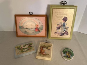 Vintage Joan Walsh Anglund Wall Plaques & Framed Prints Decor Set