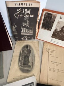 Lot of Vintage St. Olaf College Ephemera Programs Song Book Choir