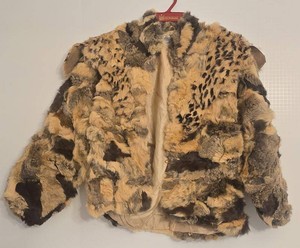 Winners Circle Patchwork Real Fur Coat Womens M Vintage See Photos