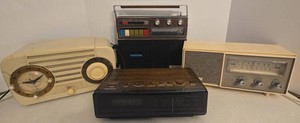Lot of Vintage Radios & Alarm Clocks Panasonic Coronado Longines