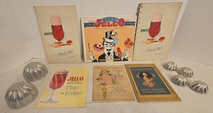 Vintage Jell-O & Knox Gelatine Recipe Booklets with Aluminum Molds