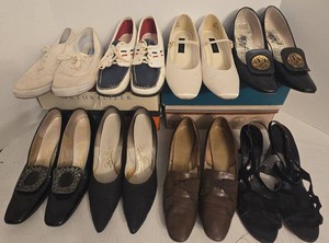 Lot of Vintage Womens Shoes Keds Heels Pumps Sandals Assorted Styles