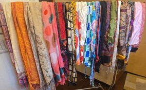Lot of Assorted Womens Fashion Scarves Wraps Shawls Mixed Colors