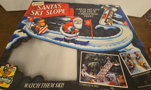 Mr. Christmas Santas Ski Slope Animated Tree Decoration w Box