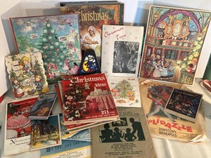 Vintage Christmas Ephemera Lot Advent Calendars Booklets Cards
