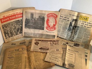 Lot of Vintage Upper Midwest Newspapers & Special Editions 1905-1973