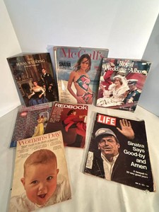 Vintage Magazine & Royal Wedding Souvenir Lot Life McCalls Redbook
