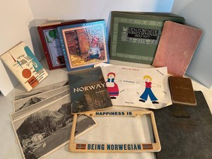 Vintage Norwegian Books Ephemera Souvenirs Photo Print Lot