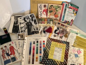Vintage Sewing Notions Ephemera Lot McCalls Singer DMC Coats & Clark