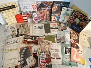 Vintage Recipe Pamphlet Cookbook Lot Mid Century Baking Kitchen Ephemera