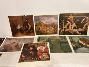 Vintage Unframed Art Print Lot Mixed Museum Reproductions on Paper