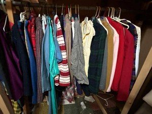 Vintage Womens Clothing Lot Blazers Sweaters Plaid Lace Mixed Pieces