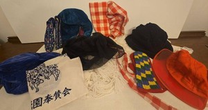 Vintage Mixed Accessories Lot Hats Bags Shawl Slippers Scarves