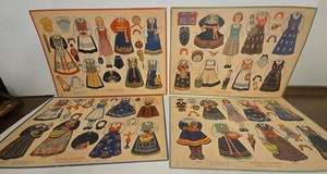 Vintage Norske Bunader Norwegian National Costumes Paper Doll Set