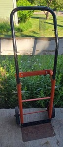 Folding Steel Hand Truck Dolly w Swivel Casters & Solid Wheels