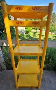 Meiers Yellow Retail Store Display Rack 5 Shelf 55in Advertising