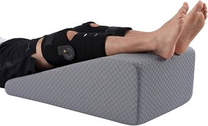 HOMBYS Leg Elevation Pillow for After Surgery, Knee Replacement & Recover, Wedge Pillow for Knee, Hip, Ankle Support, Home Recovery Equipment (Grey, 27in 16in 9in)