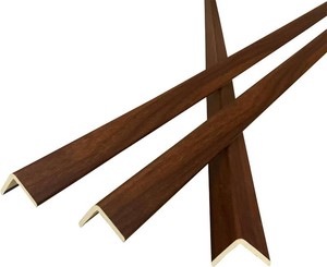 Wall Corner Protector 6PCS 45 Corner Molding Trim Walnut Wood Grain Corner Trim Decorative Strips for Door and Window Frames Mirror Edges Ceramic Tiles, and Wooden Wall Edges.
