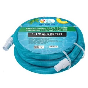 U.S. Pool Supply 1-12 x 25 Foot Professional Above Ground Swimming Pool Vacuum Hose with Swivel Cuff - Removable Cuff, Cut to Fit - Compatible with Filter Pumps, Filtration Systems, Chlorinators