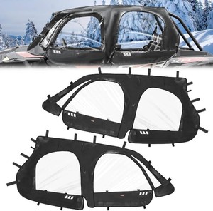 StarknightMT UTV Cab Enclosure Compatible with Polaris 2014-2023 RZR XP 4 100019-21 XP4 Turbo, Upgraded Zipper with Puncture-Resistant PVC Soft Upper Door Side Window