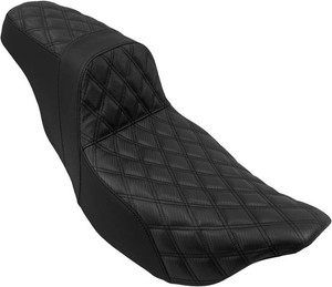 $148 One-Piece Seat Driver & Passenger Seat 2-Up Fit for Harley Touring Road King FLHR Road Glide FLTR Street Glide FLHX Electra Glide Ultra Limited FLHT 2009-2023 (Black Stitching)