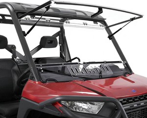 $430 StarknightMT 3-in-1 Flip Windshield with Sliding Window Compatible with Polaris Ranger XP 1000  Crew (2017-2026) & Ranger 1000 (2020-2026), Hard Coated PC Front Windscreen, Work with Grab Bar