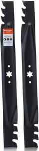 Hipa 2-Pack 942-04290 46 Inch Mulching Blades 6 Point Star Set for Cub Cadet XT1-46 XT1 XT2 LT46 LX46 LTX1046 LTX1045 46 Deck Lawn Tractor Replace for 942-04290-X 942-04244A 942-04244 Mower Blades